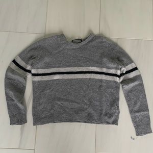 Gray Striped Sweater
